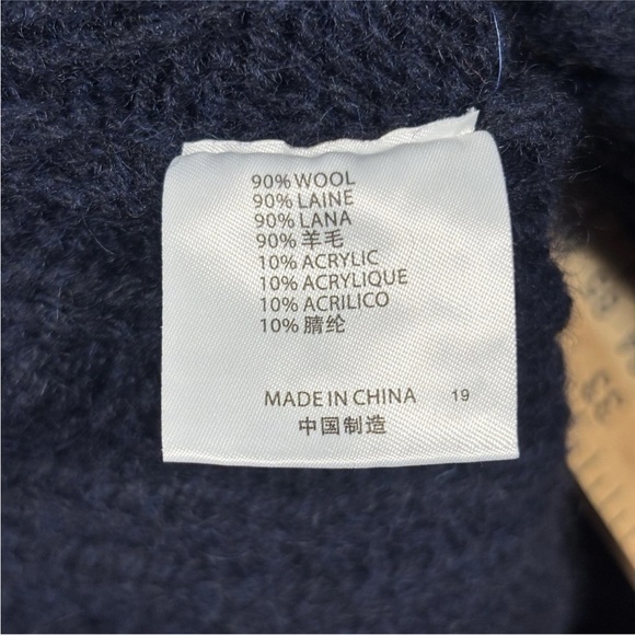 Brandy Melville Winona Sweater Women's One Size Blue Heavy Wool Cable Knit - Picture 5 of 9